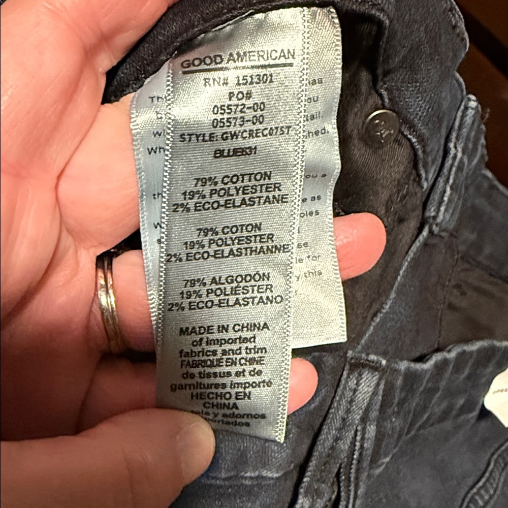 Good American Deep Indigo Cropped Jeans 18 NWT - Picture 5 of 5
